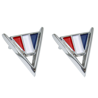 64 Chevrolet Fullsize Passenger Car Front Fender Emblem-Chrome 