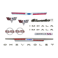 64 Chevrolet Impala SS V8 Emblem Kit