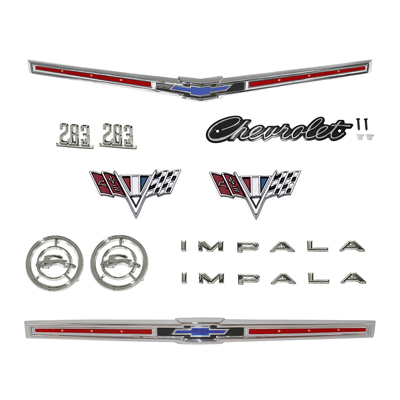 65 Chevrolet Impala V8 283 Emblem Kit
