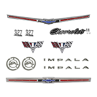 65 Chevrolet Impala V8 327 Emblem Kit
