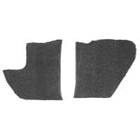 64 Chevrolet Fullsize Passenger Car Kick Panel Carpet W/O AC, Black
