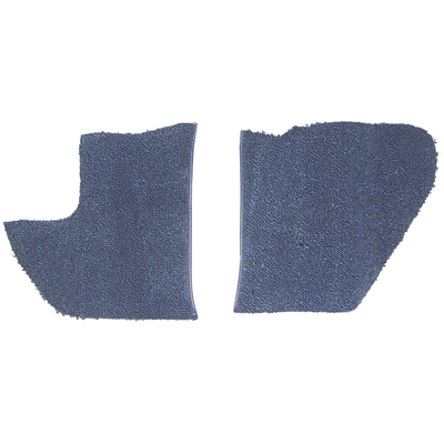64 Chevrolet Fullsize Passenger Car Kick Panel Carpet W/O AC, Blue