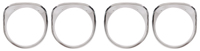 65 Chevrolet Full Size Passenger Car Headlight Bezels, Aluminum, 4-Piece Set