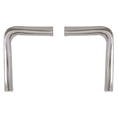 66 Chevrolet Full Size Passenger Car Headlight Eyebrow Moldings, w/ Clips, Pair