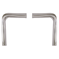 66 Chevrolet Full Size Passenger Car Headlight Eyebrow Moldings, w/ Clips, Pair