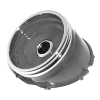 65 Chevrolet Impala Passenger Car Tail Light Lens, W/ Chrome Trim & Blue Dot