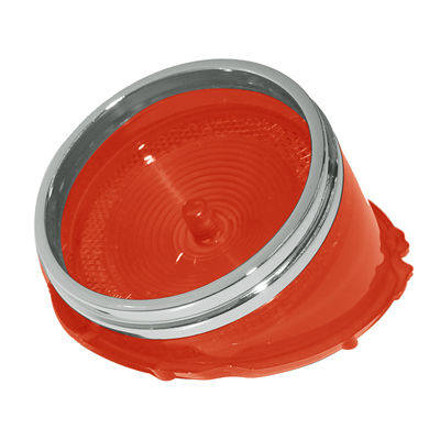 65 Chevrolet Bel Air Passenger Car Tail Light Lens, W/ Trim Ring, W/O Bullet