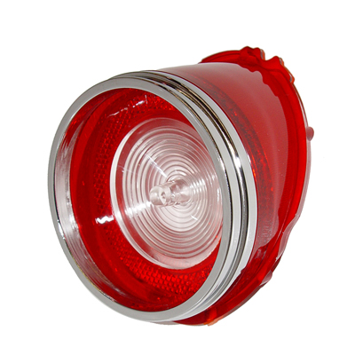 65 Chevrolet Bel Air Back Up Light Lens, W/ Chrome Trim