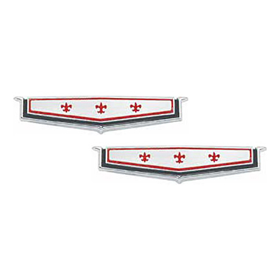 65-66 Chevrolet Caprice Rear Roof Panel Emblems