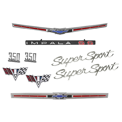 65 Chevrolet Impala SS V8 350 Emblem Kit