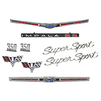 65 Chevrolet Impala SS V8 350 Emblem Kit
