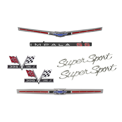 65 Chevrolet Impala SS V8 396 Emblem Kit