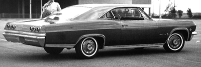 65 Chevrolet Impala Exc. S.S. Rocker Panel Moldings Set w/ Extensions, 4 Piece Set