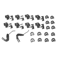 65-66 Chevrolet Fullsize Passenger Complete Windshield Molding Clip Set