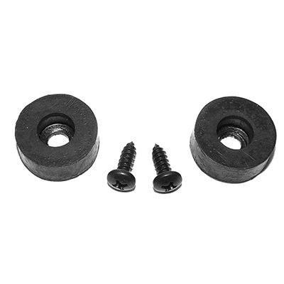 65-72 Chevrolet Car Round Seat Back Rubber Bumpers w/ Screws, Pair