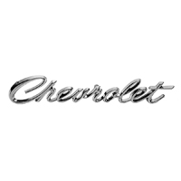 66 Chevrolet Fullsize Passenger Car Script Trunk Or Tailgate Emblem