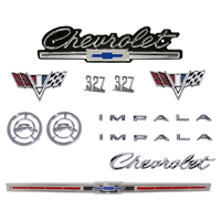 66 Impala 327 V8 Emblem Kit