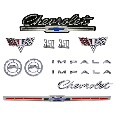 66 Impala 350 V8 Emblem Kit