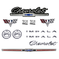 66 Impala 350 V8 Emblem Kit
