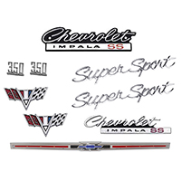 66 Impala SS 350 V8 Emblem Kit