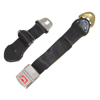 65-66 Chevrolet Full Size Car Original Style Black Deluxe Seat Belt, LH or RH, Front
