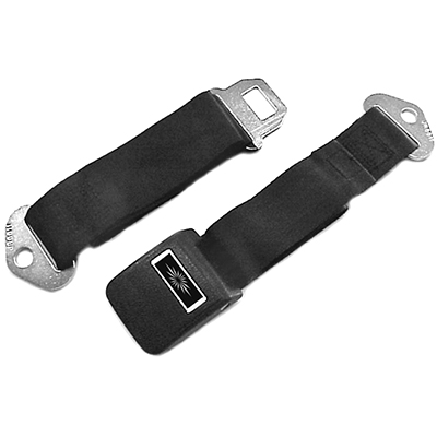 65-66 Chevrolet Car Original Style Seat Belt, Black, Front or Rear, LH or RH, Star Emblem, Ea
