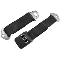 65-66 Chevrolet Car Original Style Seat Belt, Black, Front or Rear, LH or RH, Star Emblem, Ea