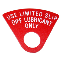 66-72 Chevrolet Use Positraction Differential Lubricant Only Tag