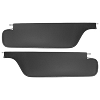 66 Chevrolet Fullsize Impala Hardtop, Black Sunvisors Tier Vinyl