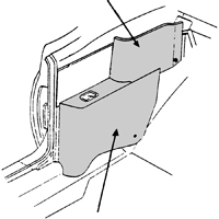 66-67 Chevrolet Fullsize Impala Convertible Rear Arm Rest Covers, Black