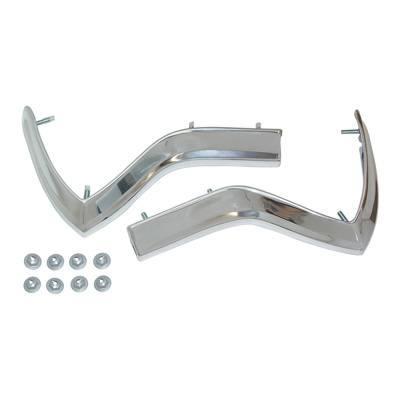 67 Chevrolet Full Size Passenger Car Upper Headlight Eyebrow Moldings