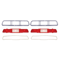 67 Chevrolet Impala/Bel Air Tail Light Lens, Tail Light Bezel & Lens Gasket Set