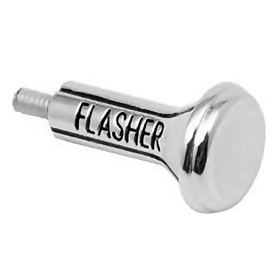 67-70 Chevrolet Full Size Car Chrome Emergency Flasher / Hazard Switch Knob, Long Design