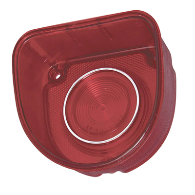 68 Chevrolet Impala Passenger Car Tail Light Lens, W/ 1 Chrome Trim Ring