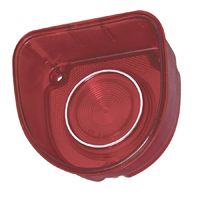 68 Chevrolet Impala Passenger Car Tail Light Lens, W/ 1 Chrome Trim Ring