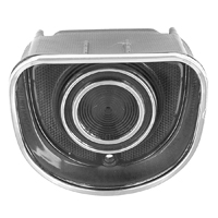 68 Chevrolet Impala Custom/Caprice Passenger Car Tail Light Lens, W/ 3 Chrome Trim Ring