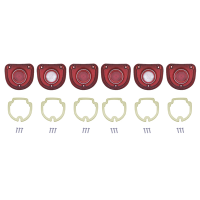 68 Impala Tail Light, Back Up Light Lenses & Gasket Set
