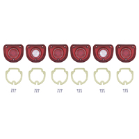 68 Impala Tail Light, Back Up Light Lenses & Gasket Set