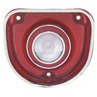68 Chevrolet Impala Custom/ Caprice Back Up Light Lens, W/ 3 Lens Trim Ring