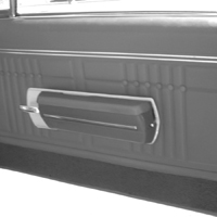 68-70 Chevrolet Car Front Arm Rest Pads, Black, Pair