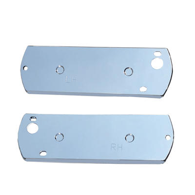 68-70 Chevrolet Car Chrome Arm Rest Base Backing Plates, Pair