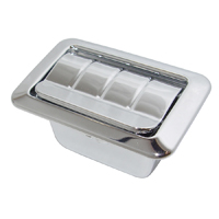 68-69 Chevrolet Convertible Rear Arm Rest Ash Tray, Rib Top w/Insert