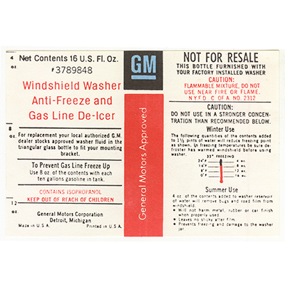 Optikleen Bottle Label