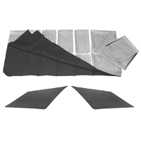 68 Chevrolet Fullsize Impala Custom 2 Dr Hardtop White Headliner & Sail Panel Kit, Bedford Ribbed Vinyl