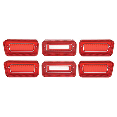 **BACKORDER**69 Chevrolet Full Size Passenger Car 6 Pcs Tail Light Lens Set