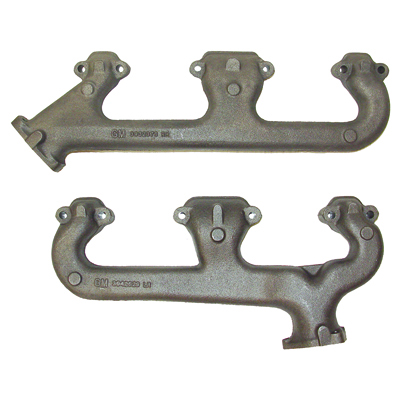 71-74 Chevrolet Car 350 & 400 Exhaust Manifolds without Smog, LH & RH Pair