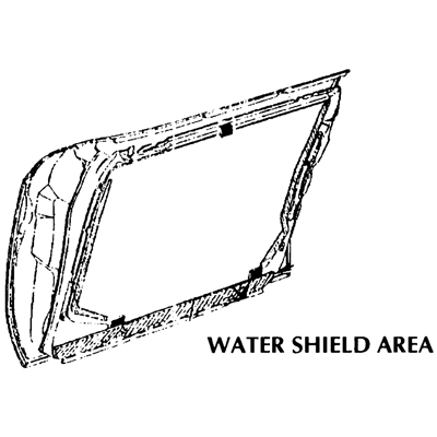 66-67 El Camino Door Panel Water Shields 2 Pieces