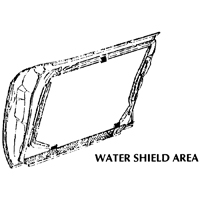64-65 Chevelle  Door Panel Water Shields 4 Pieces 2 Door