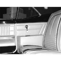 67-69 Camaro Coupe Deluxe Rear Arm Rest Covers, Black