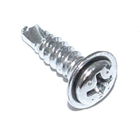 #8 X 5/8 Chrome Screw W/ Small Washer Head